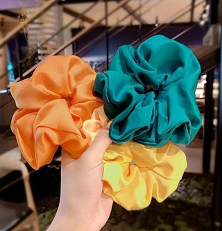 [Mã FASHIONCB94 giảm 10k đơn 0đ] (Hàng Mới Về) Dây Buộc Tóc Co Giãn Bằng Lụa Satin Màu Kẹo Ngọt Dành Cho Nữ