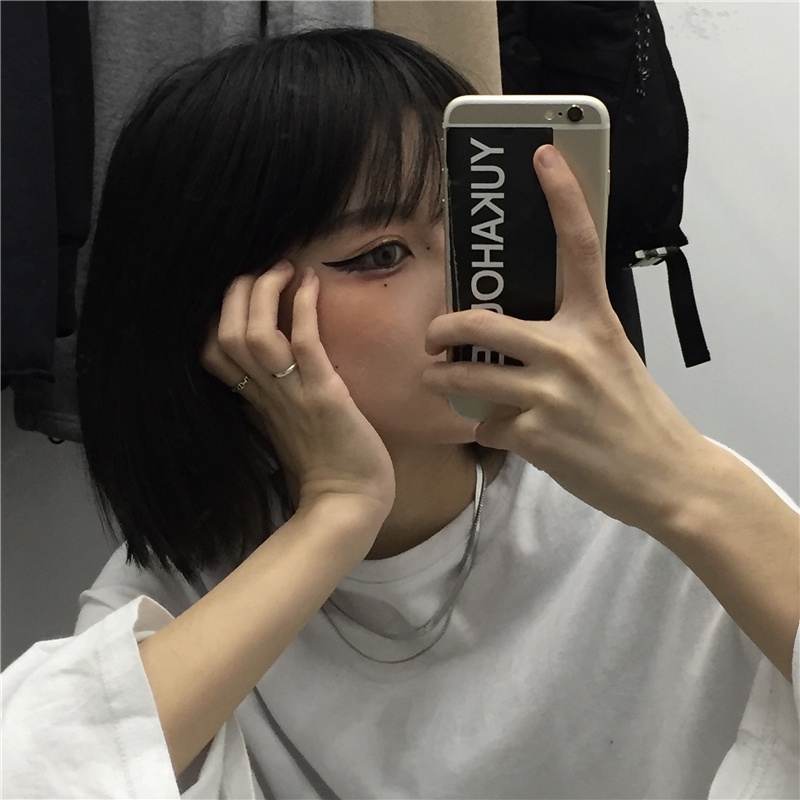 Dây chuyền hai lớp dạng chuỗi xương rắn phong cách hip hop cổ điển 19A1251