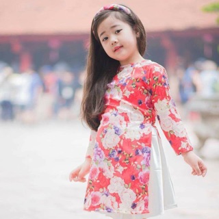 Freeship 99k toàn quốc_,Áo dài cách tân bé gái