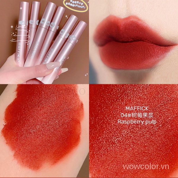 [Hàng mới về] Son môi Maffick dạng lỏng lâu trôi chống thấm nước với 6 màu tùy chọn