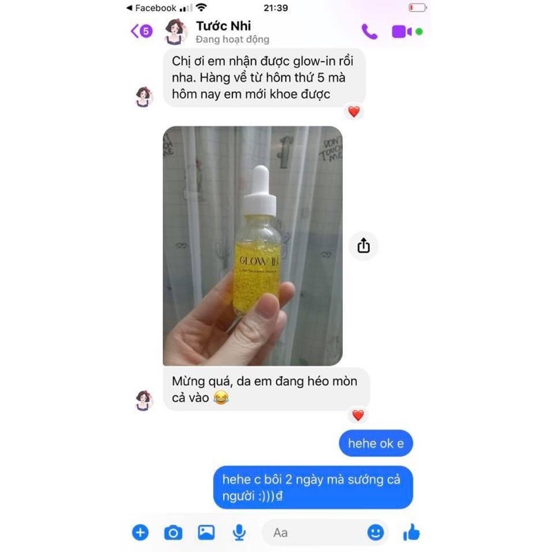 GLOW-IN Purebeauty Phiên bản 2021 💜Serum gốc nước💜