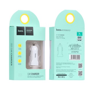 Cóc sạc xe hơi chính hãng hoco 2 cổng usb