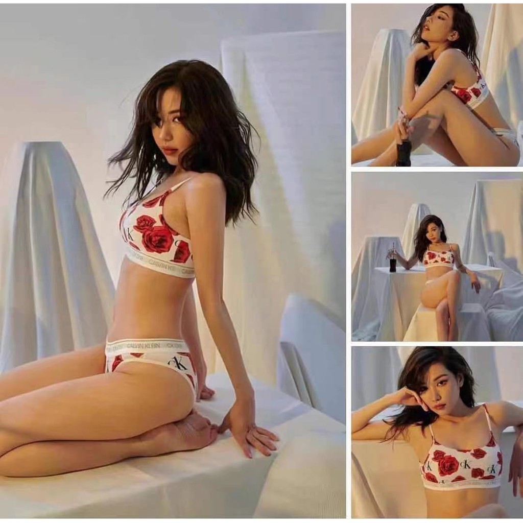 Set 2 Món Đồ Ngủ Có Mút Đệm (4 Màu) Áo Ngực + Quần Lót Kim Hyun A Mới