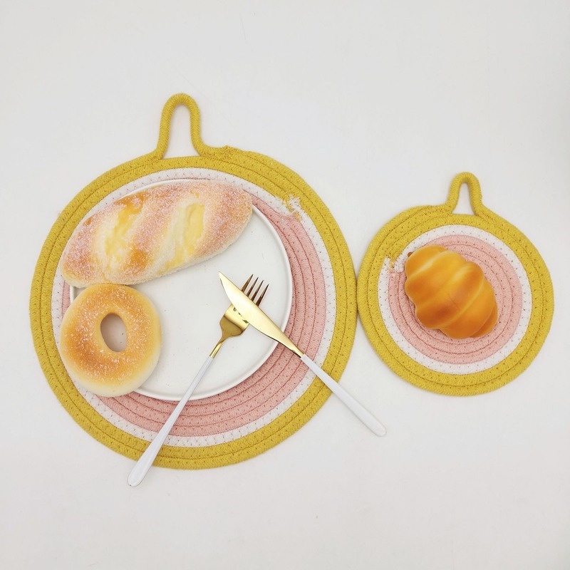 Cotton rope, fruit design, thick, anti-slip, anti-scald table mat