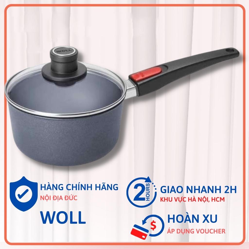 Quánh chống dính bếp từ Woll diamond lite 18cm - Tay cầm có thể tháo rời, dùng được cho máy rửa bát