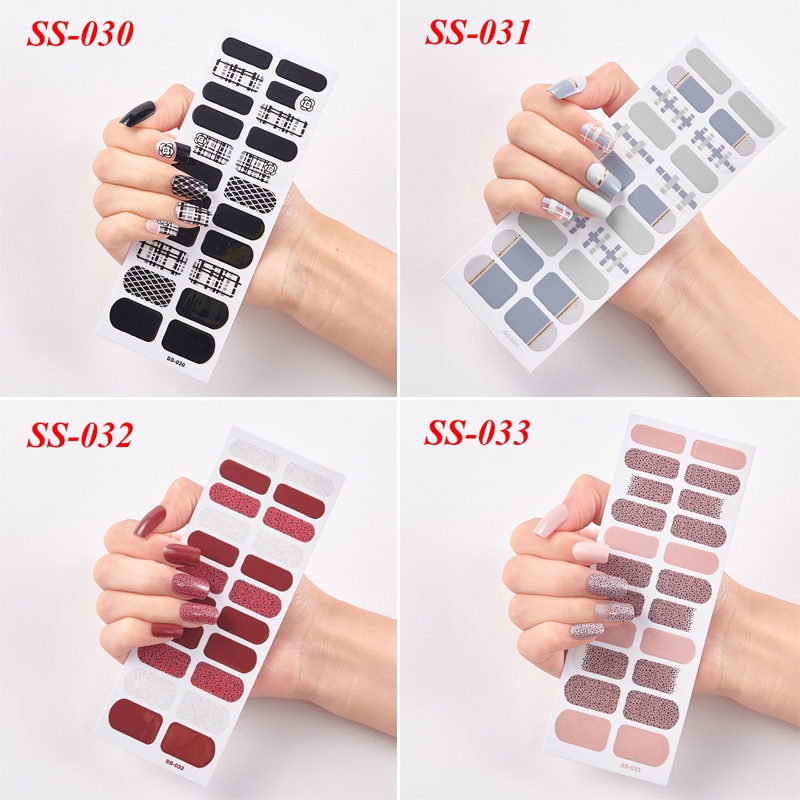 Set 22 miếng dán trang trí móng tay nhãn dán 3d Ss021-038 DIY