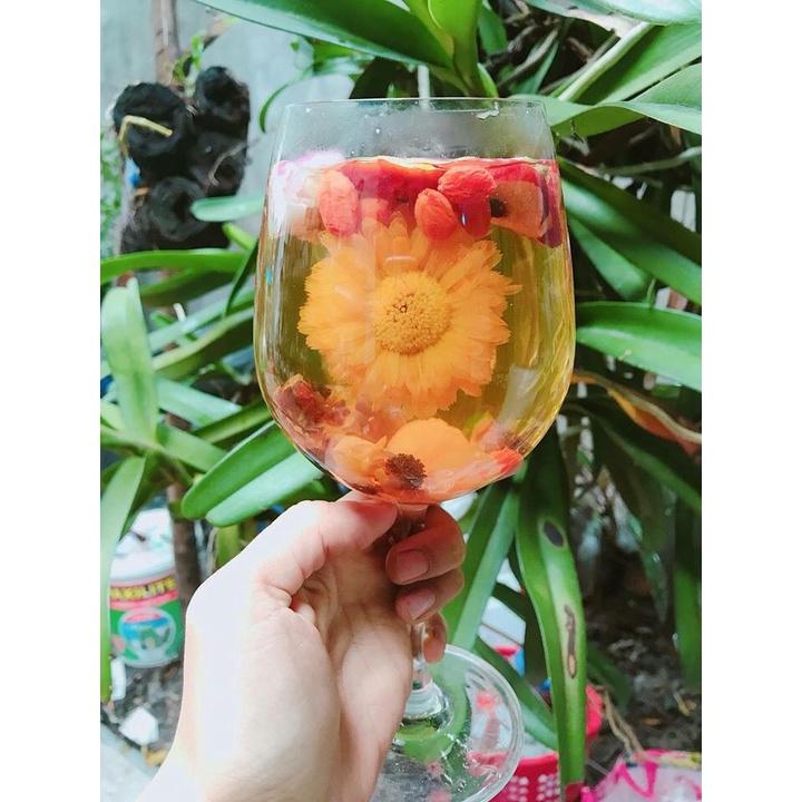Trà hoa mix thảo mộc Huna's Home - ngủ ngon, mát gan, thanh lọc cơ thể, giúp giảm stress sau giờ làm việc căng thẳng