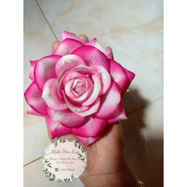Combo 10 đầu bông Hồng Nhung_ Hoa lụa cao cấp