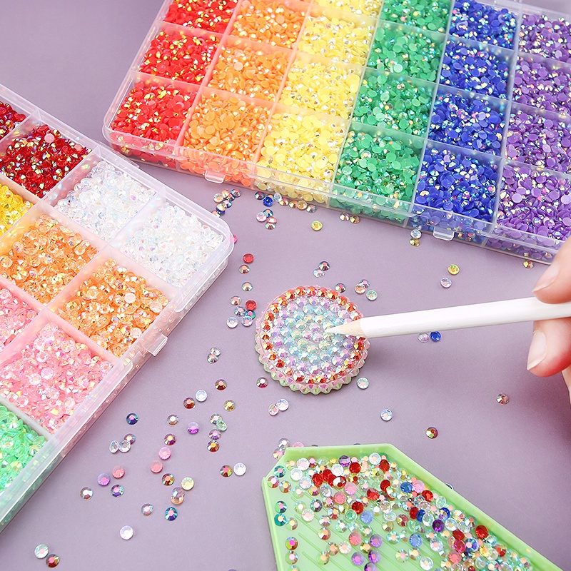 Set Đá Pha Lê 4mm Lấp Lánh Trang Trí Móng Tay Nghệ Thuật