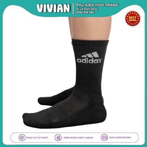 Tất ADIDAS cổ cao, Vớ Adidas cao cổ, GIA CÔNG XUẤT KHẨU, Cotton thấm hút mồ hôi, không gây kích ứng da, kháng khuẩn tốt