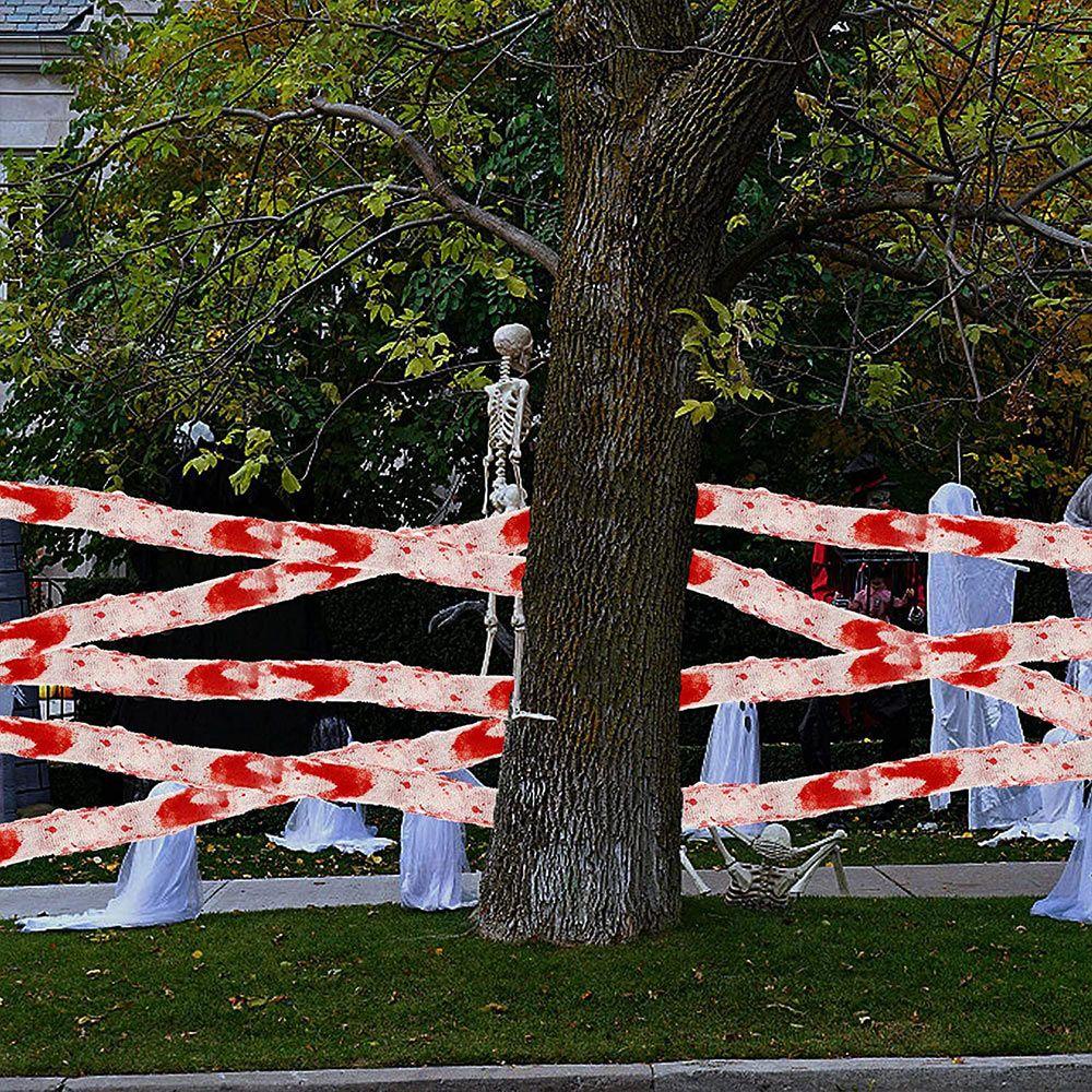 Let Băng Dính Vải Gạc Cảnh Báo Hình Ma Halloween Trang Trí Cửa Sổ / Tường / Cửa Sổ