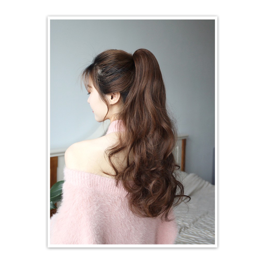 Tóc giả ngoặm xoăn dài, tóc kẹp