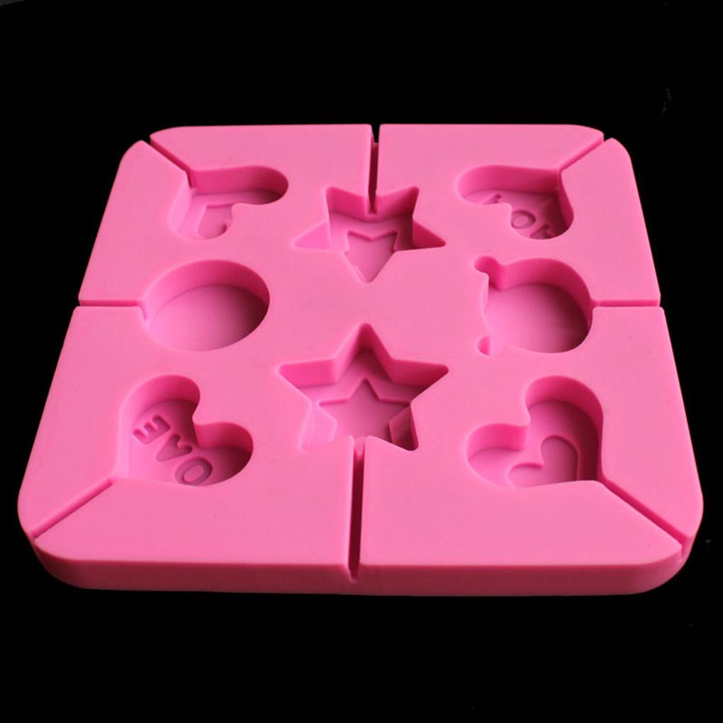 Khuôn Silicone Làm Kẹo Mút Hình Ngôi Sao / Trái Tim / Ngôi Sao Xinh Xắn