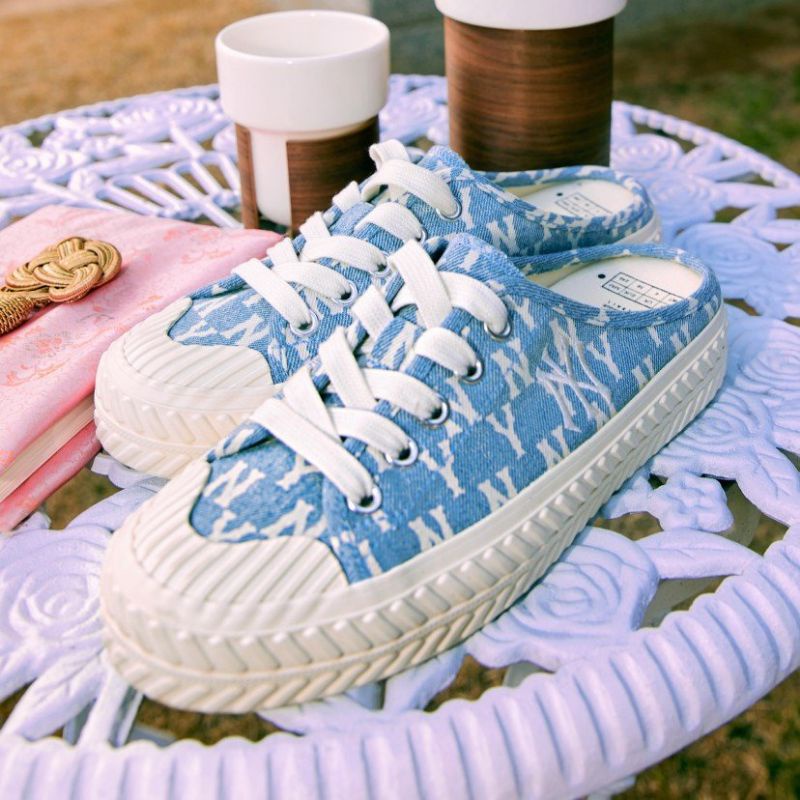 Giày sục MLB mule monogram denim chính hãng