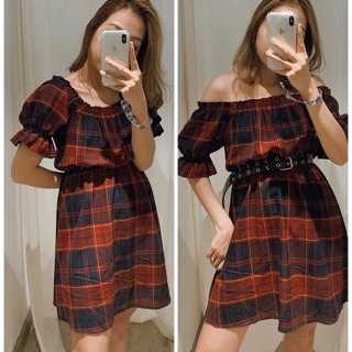 Belle dress - đầm caro mặc hai kiểu