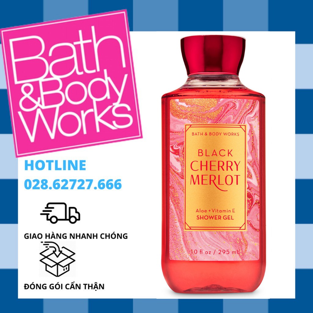 Sữa Tắm Toàn Thân Bath &amp; Body Works Black Cherry Merlot Shower Gel (295ml)