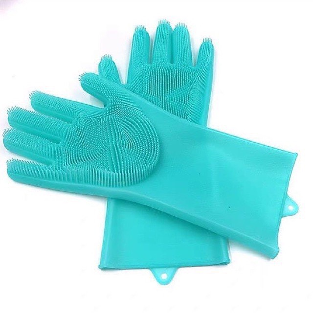 Găng Tay Silicon Rửa Bát Tạo Bọt (1 Cặp)