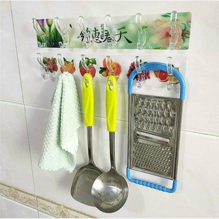 Móc Dán Tường 6 Móc Thanh Dài