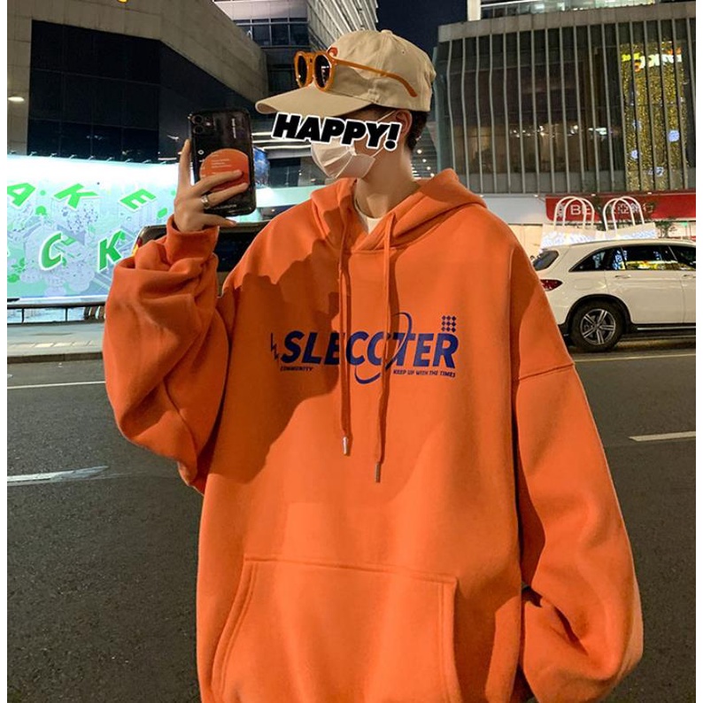 Áo Hoodie Cotton Dày Dáng Rộng In Chữ vibe American Thời Trang Đường Phố Cho Nam