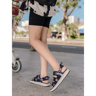 SANDAL NỮ, NAM LETAS D1003 - ĐEN CAMO