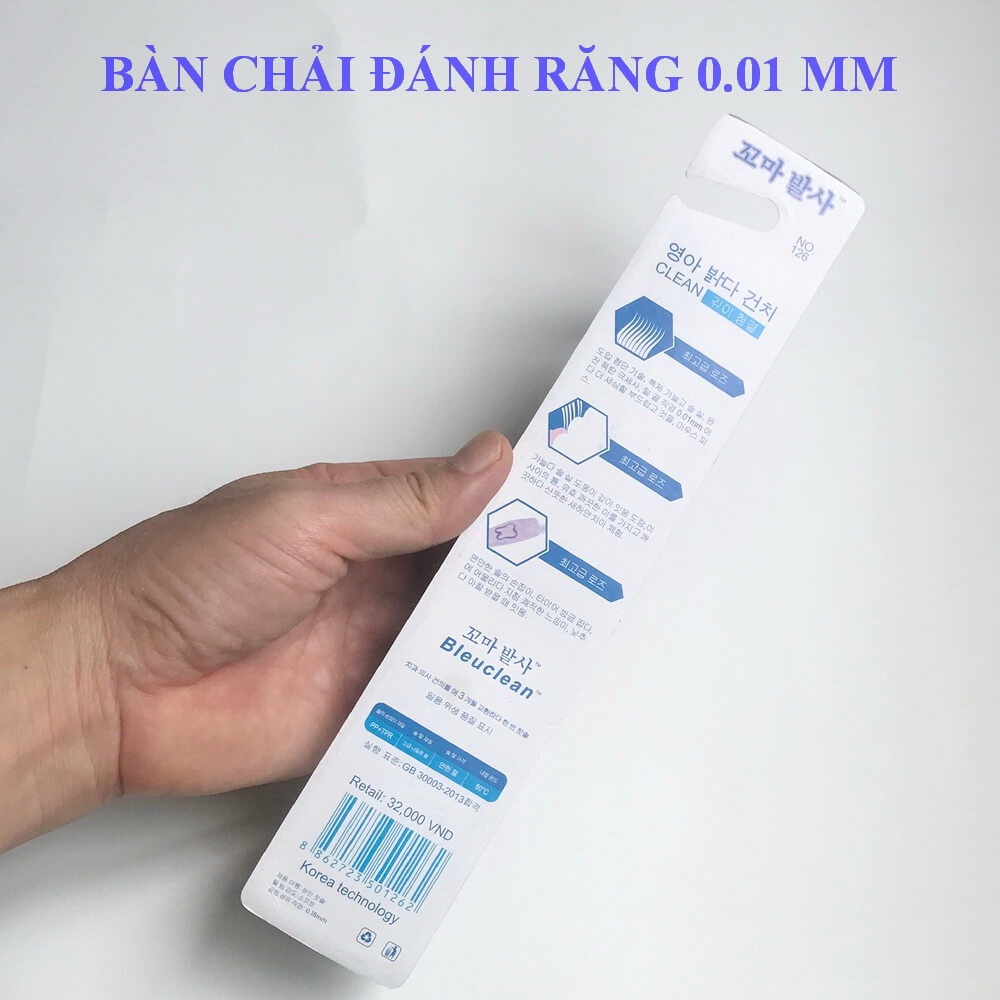 Set 2 Bàn chải đánh răng Hàn Quốc, siêu mềm 0.01mm cho người lớn, chăm sóc răng miệng, vệ sinh sau ăn