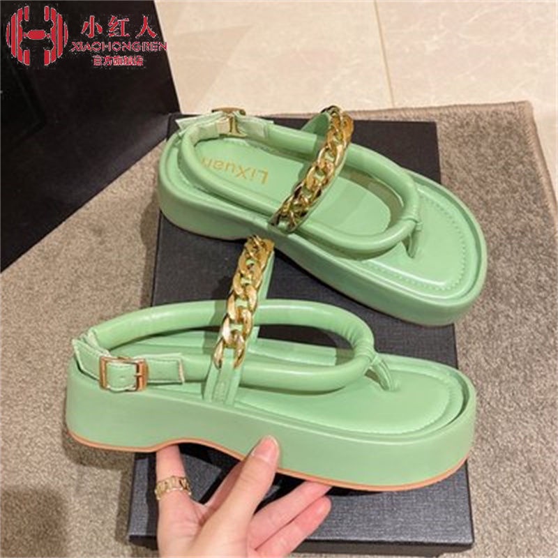 Dép Sandal Đế Dày Mềm Mại Phong Cách Pháp Cổ Điển Thời Trang Cho Nữ