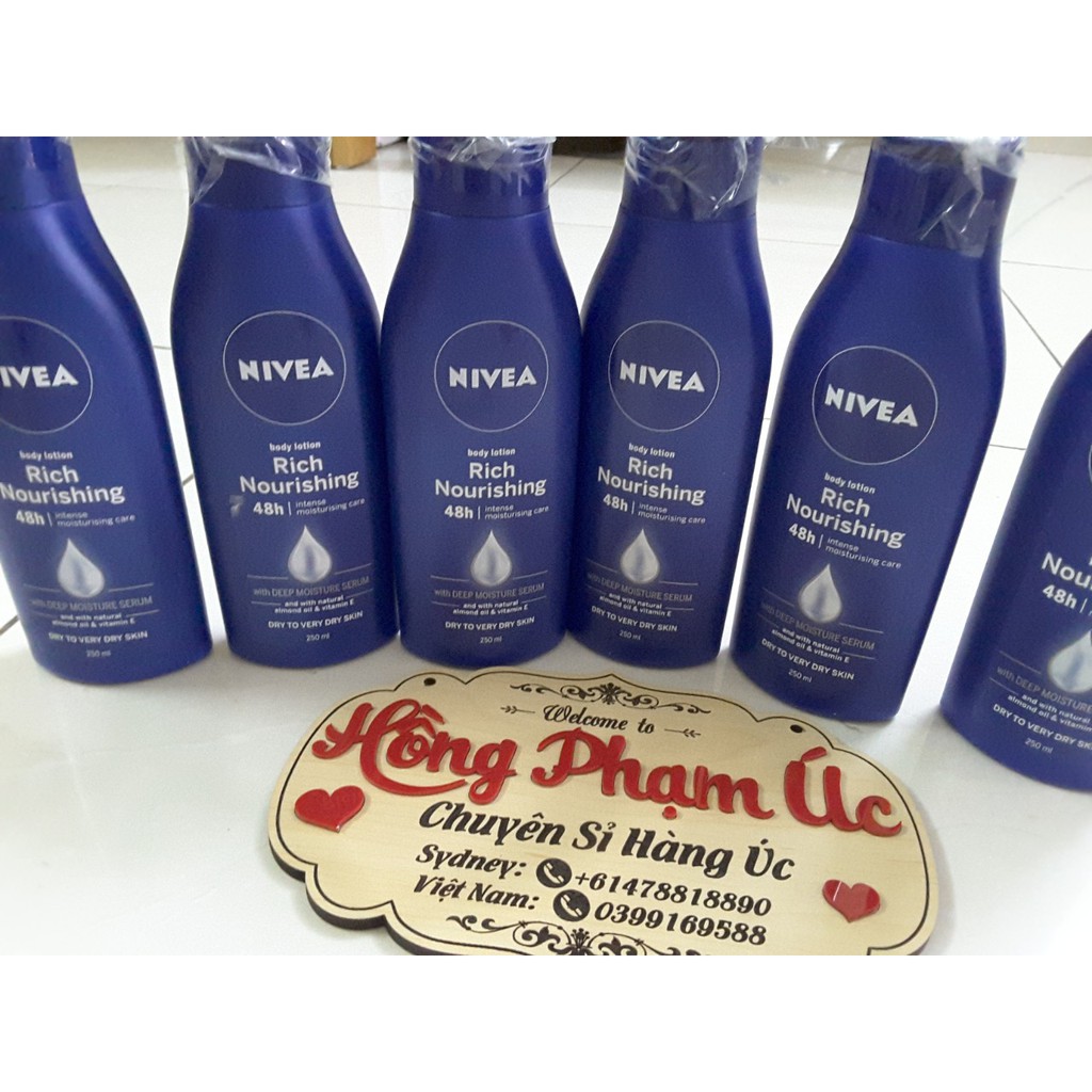 Sữa dưỡng thể NIVEA RICH NOURISHING BODY LOTION 250ml - Mua tại Úc