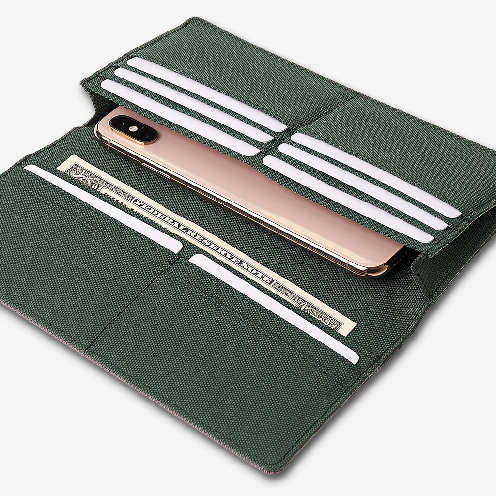 Ví Vải DIM Mixed Long Wallet (Thiết Kế Gập Đôi, 10 Ngăn Đựng Thẻ, 2 Ngăn Đựng Tiền Thẳng, Đựng Vừa Giấy Tờ) - 3 Màu | BigBuy360 - bigbuy360.vn