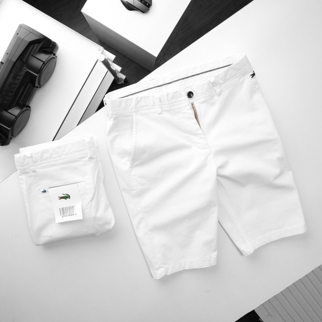 HÀNG VNXK - Quần Short Trắng Tinh Chất Quần Kaki Co Giãn Mềm Mịn Trẻ Trung Phong Cách Hàn Quốc