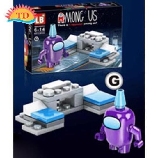8 mẩu xếp hình Among Us mini xếp hình lắp ráp cho bé mẫu mới nhất LB+