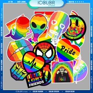 [50 STICKER LGBT] Sticker dán hoạt hình nhiều mẫu chống nước, dán mũ bảo hiểm vali laptop 057