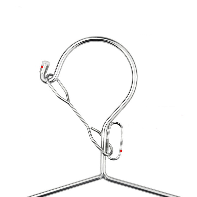 Móc phơi quần áo bằng inox chống trượt（5 cái )，có nút