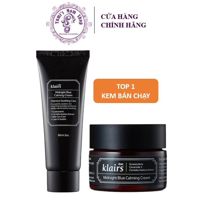 Kem dưỡng phục hồi da Klairs Midnight Blue Calming Cream