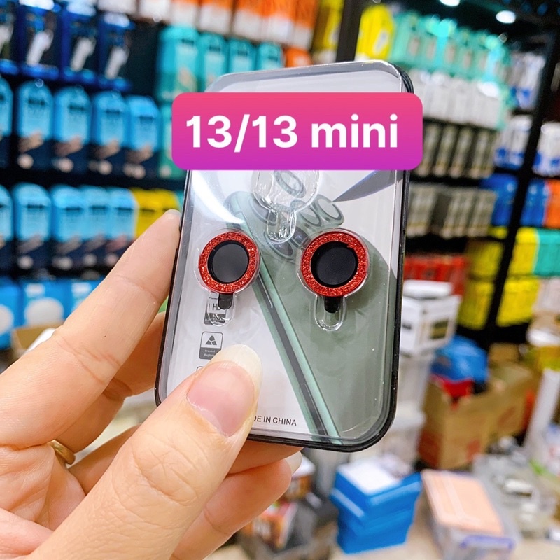 Bộ 2 mắt dán bảo vệ camera Iphone 13mini/13 nhũ siêu đẹp