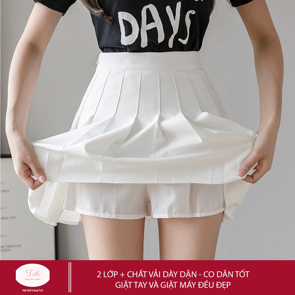 Chân váy xếp ly dáng chữ A lưng cao phong cách tennis xòe váy ngắn thời trang phong cách ulzzang | BigBuy360 - bigbuy360.vn