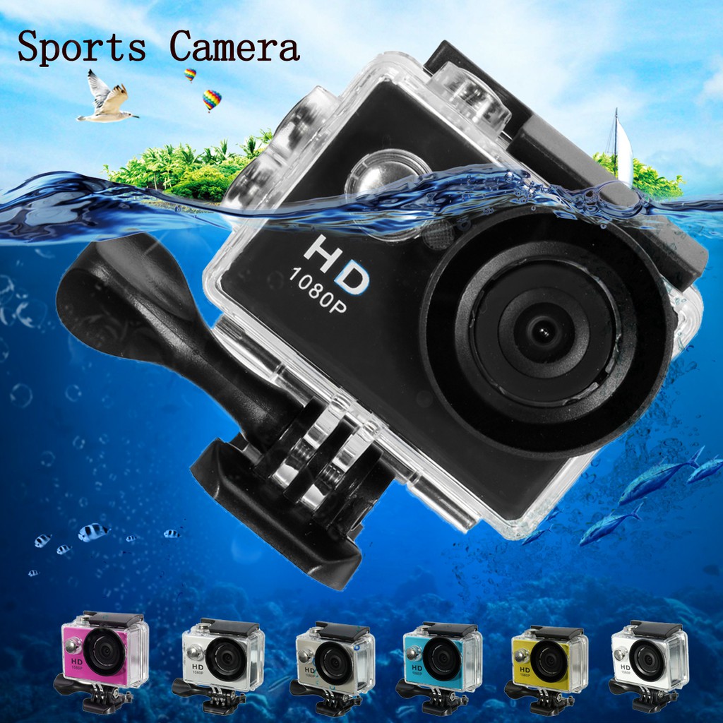 Camera Hành Trình Thể Thao 1080p Full Hd 2 Inch Chống Thấm Nước 30m Dv