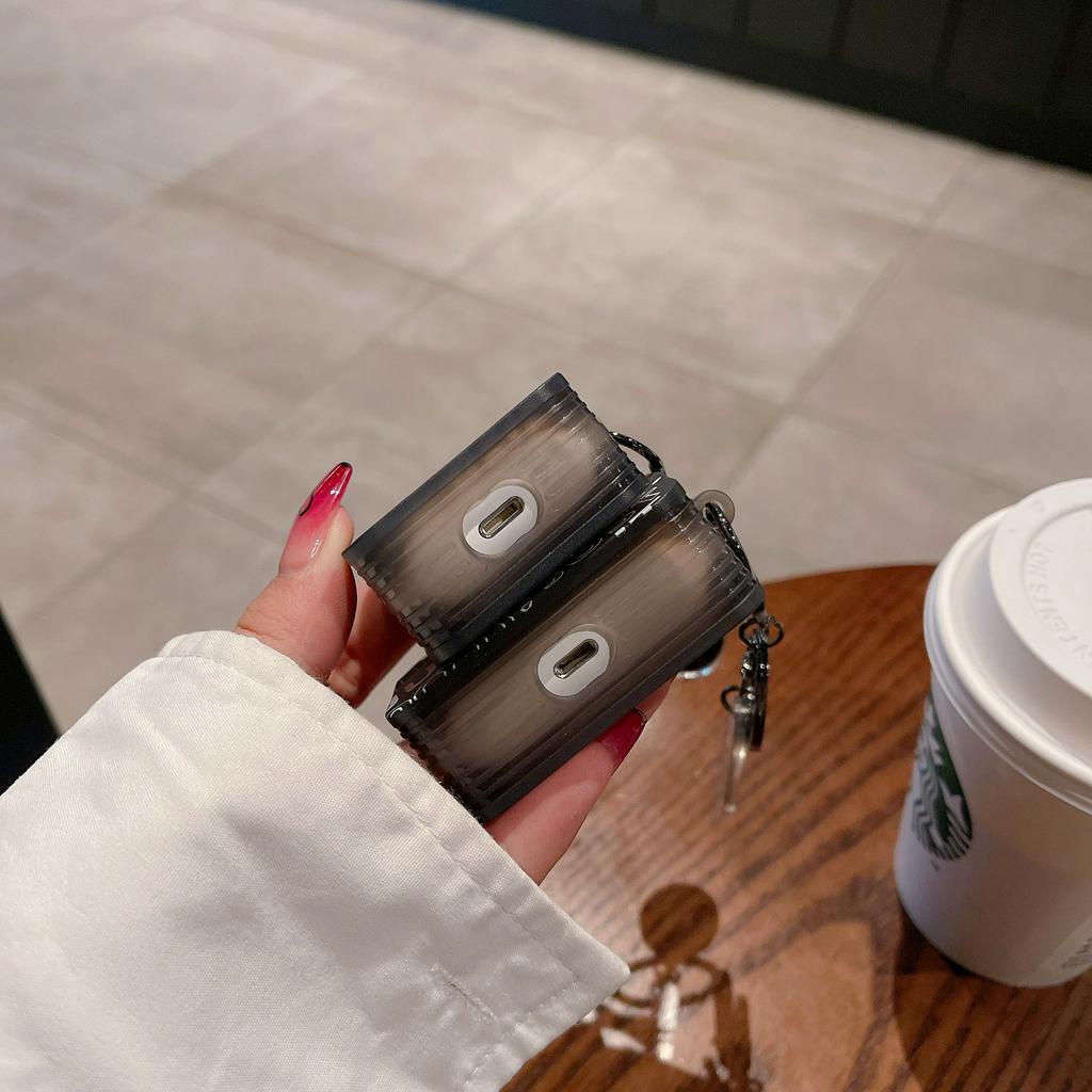 Vỏ Bảo Vệ Hộp Sạc Tai Nghe AirPods3rd gen AirPodsPro2 Trong Suốt Bằng TPU Hình Vuông Thời Trang 2023