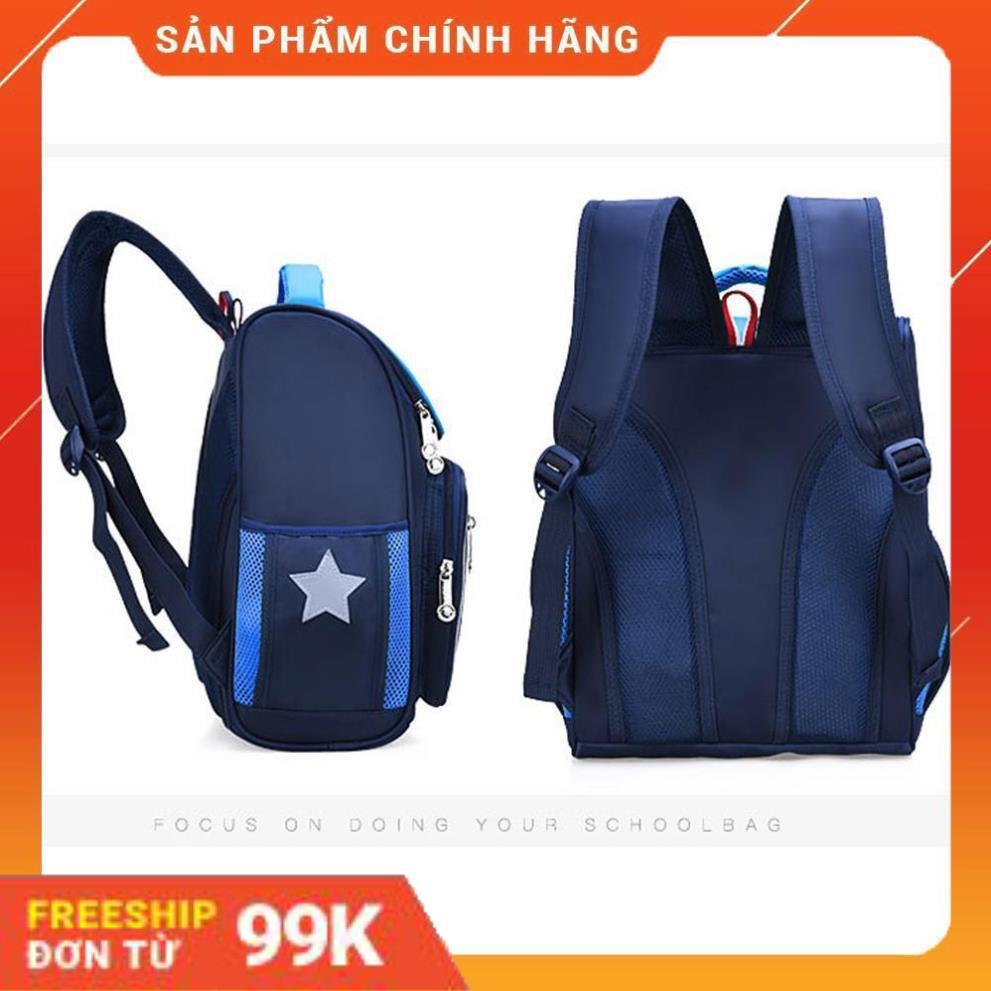 [Giảm 50%]  Balo chống gù dáng hộp, cặp học sinh tiểu học có phát quang bảo vệ cho bé- BL104