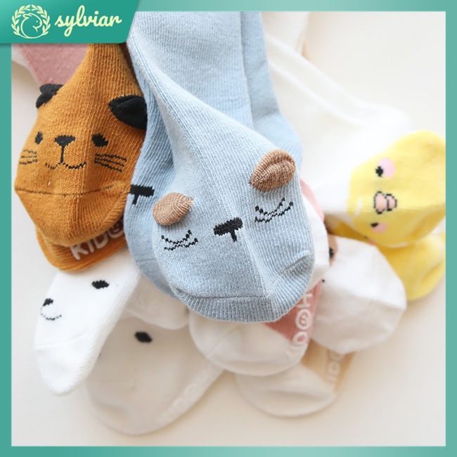 Vớ Cao Su Cổ Cao Tới Đùi Chống Trơn Họa Tiết Chấm Bi Dễ Thương Dành Cho Bé Trai Gái