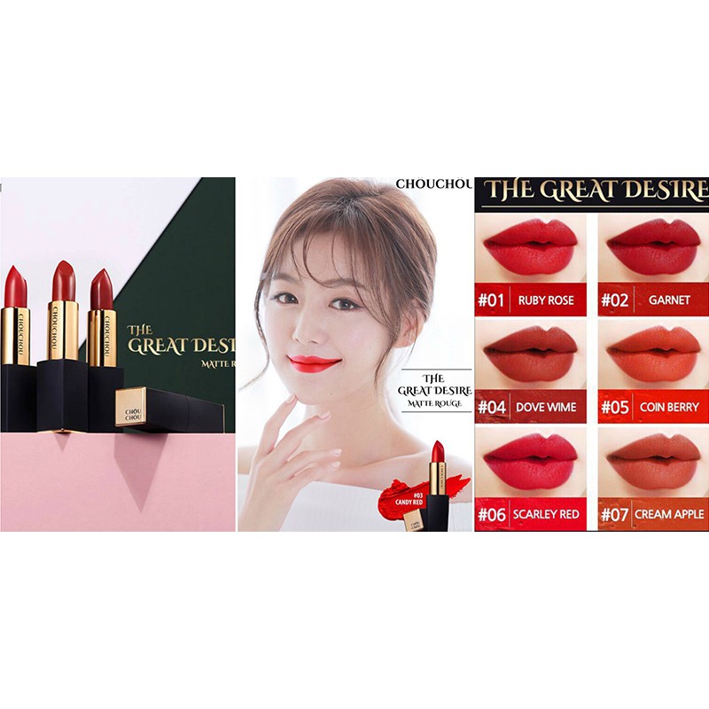 Son Thỏi Chou Chou The Great Desire Matte Rouge