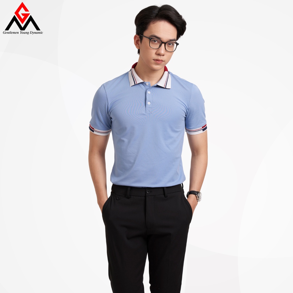 Áo thun polo nam GM APG004 cổ dệt cao cấp, chất liệu cotton mềm mịn thoáng mát chuẩn form