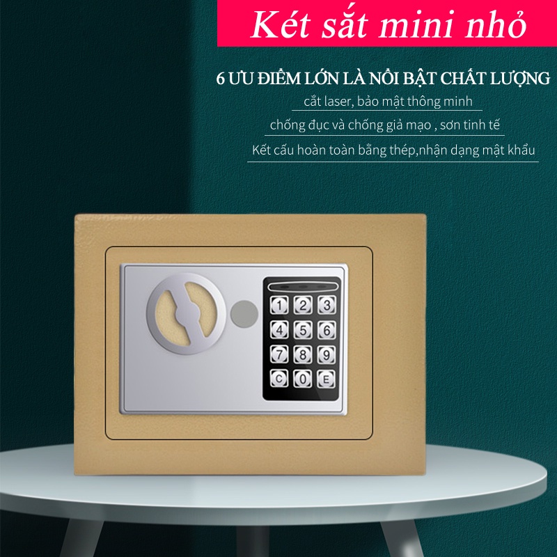 Két sắt mini 17E chống cháy nổ có khoá điện tử an toàn