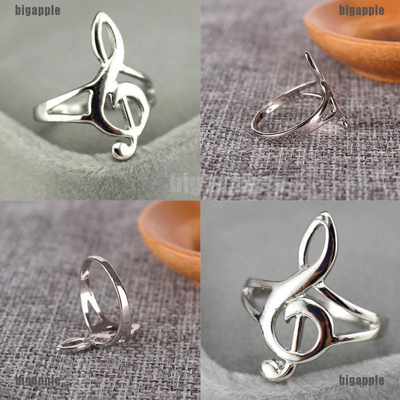 Nhẫn bạc hình nốt nhạc hợp thời trang