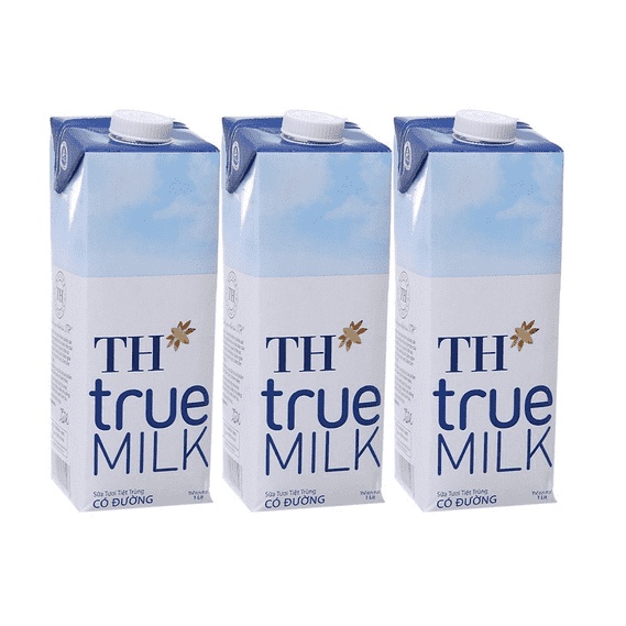 Thùng Sữa Tươi Tiệt Trùng TH True Milk - Hộp 1 lít