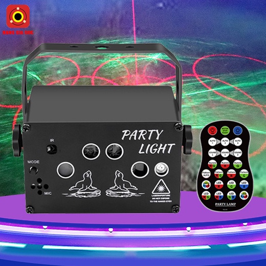 Đèn chiếu laser 3D bay phòng, tích hợp cảm ứng nhạc - Đèn quán bar vũ trường karaoke gia đình hàng nhập cao cấp