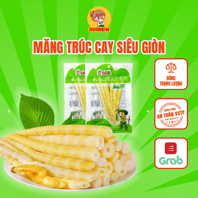 Măng trúc cay siêu giòn Tứ Xuyên 100g 🍣 Avanow 🍣 đồ ăn vặt trung quốc