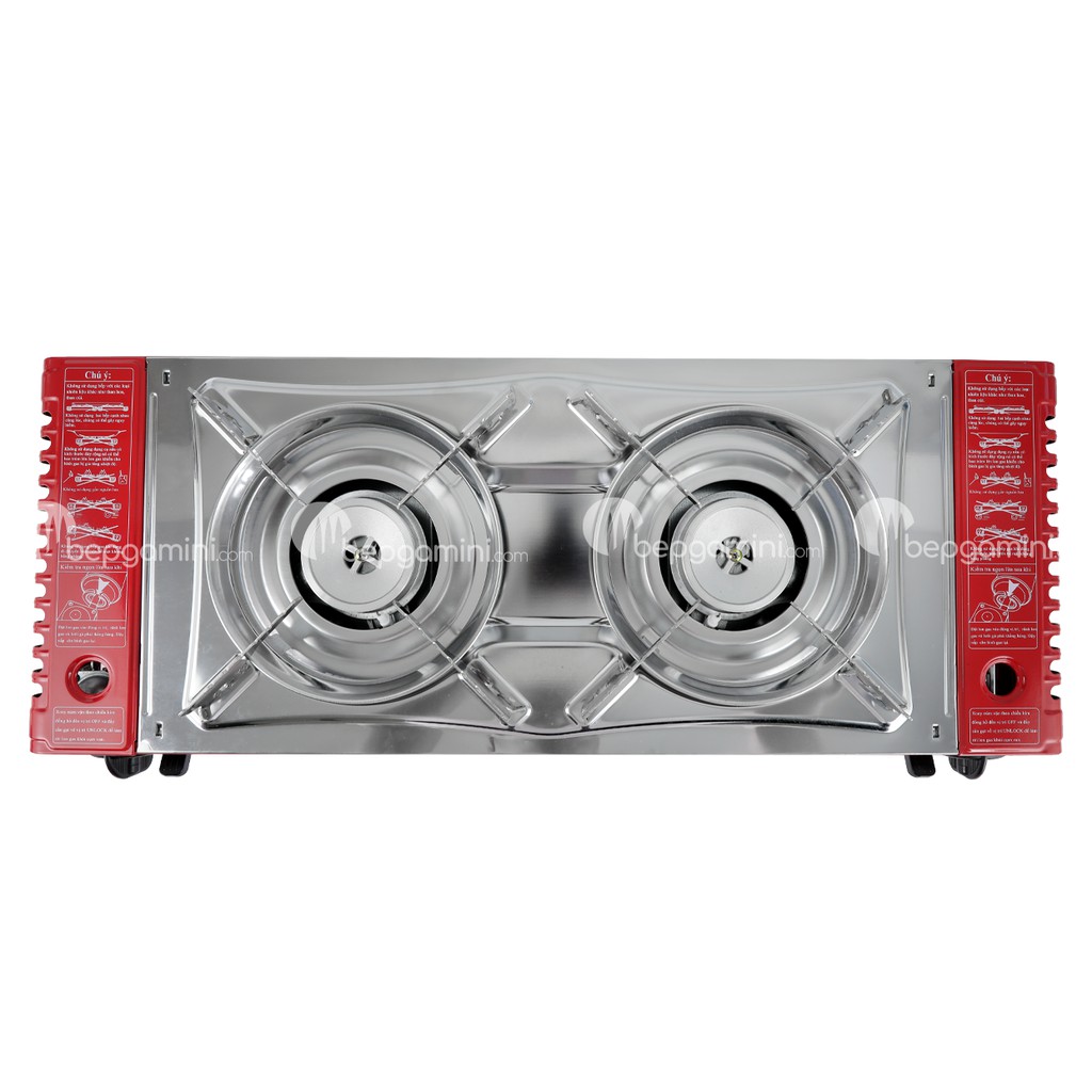 Bếp Ga Mini Maxsun MSD-5800S - Công Suất 2200W | Hai Đầu Đốt | Chảo Nướng Chống Dính | Bảo Hành Chính Hãng 12 Tháng