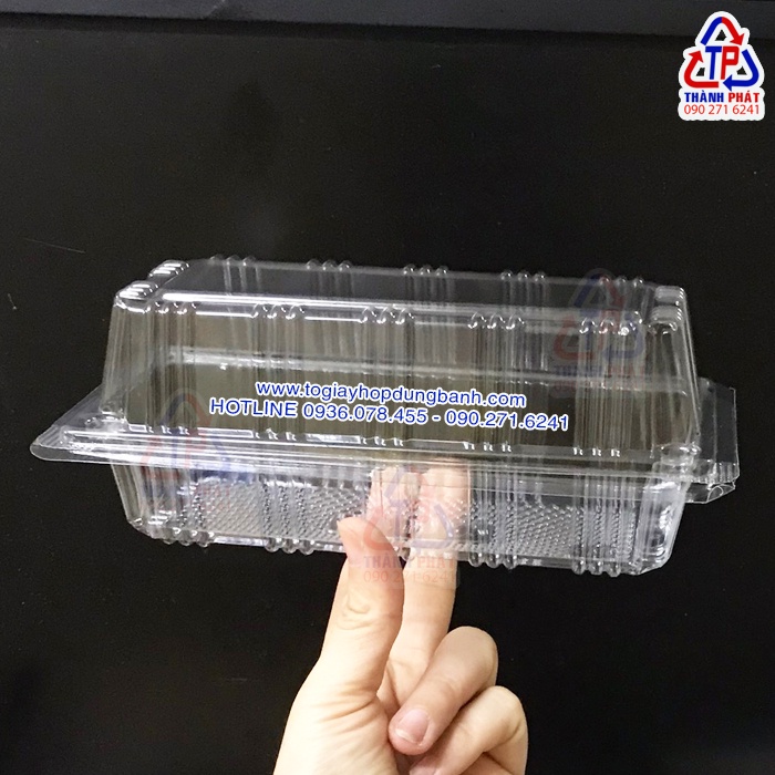 50 Hộp H151 cao đựng bánh mì tan chảy , bánh mì chà bông, bông lan cuộn 18cm