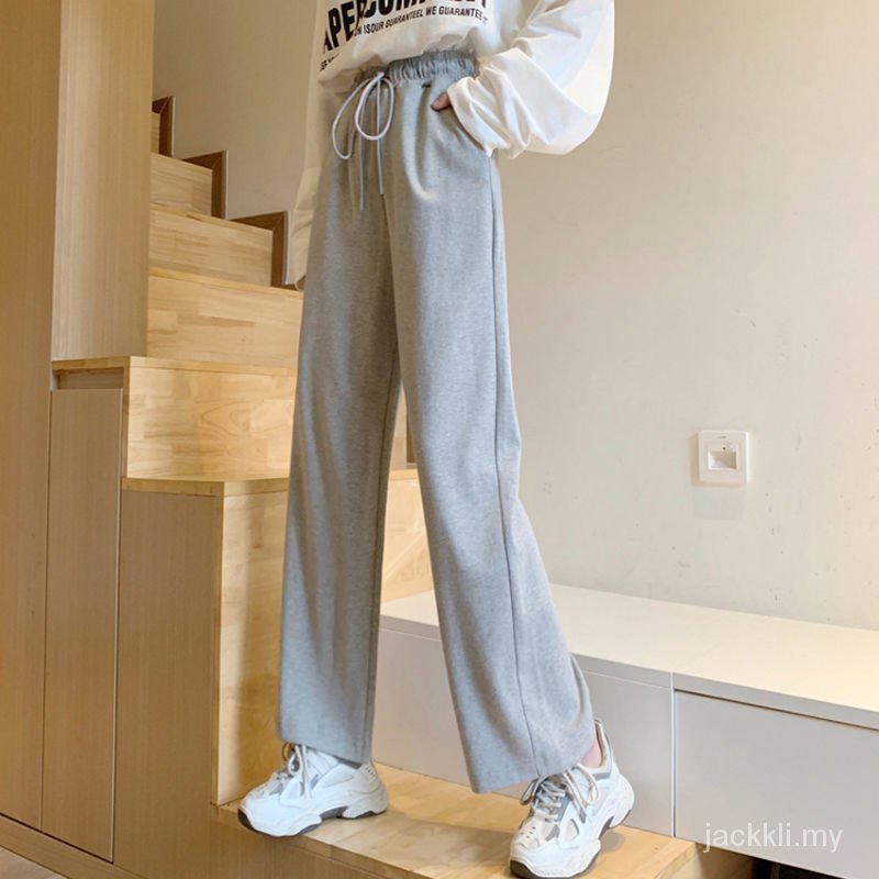 quần ống rộng Màu Xám Phong Cách Hàn Quốc Thời Trang Cho Nữ 2021 | BigBuy360 - bigbuy360.vn