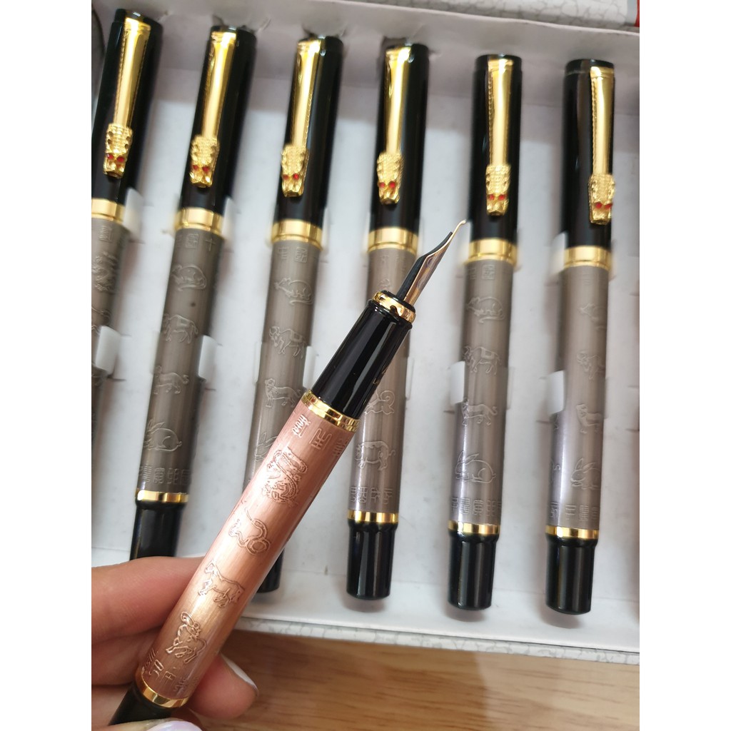 Bút máy, bút sắt, bút kim tinh viết thư pháp 12 con giáp